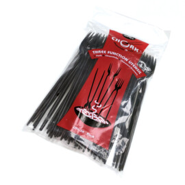 The Chork, zwart, chopsticks met vork. (zak met 24 stuks)