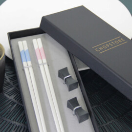 Furamingo en Mizu chopsticks in cadeauverpakking (2 setjes chopsticks + 2 rests)